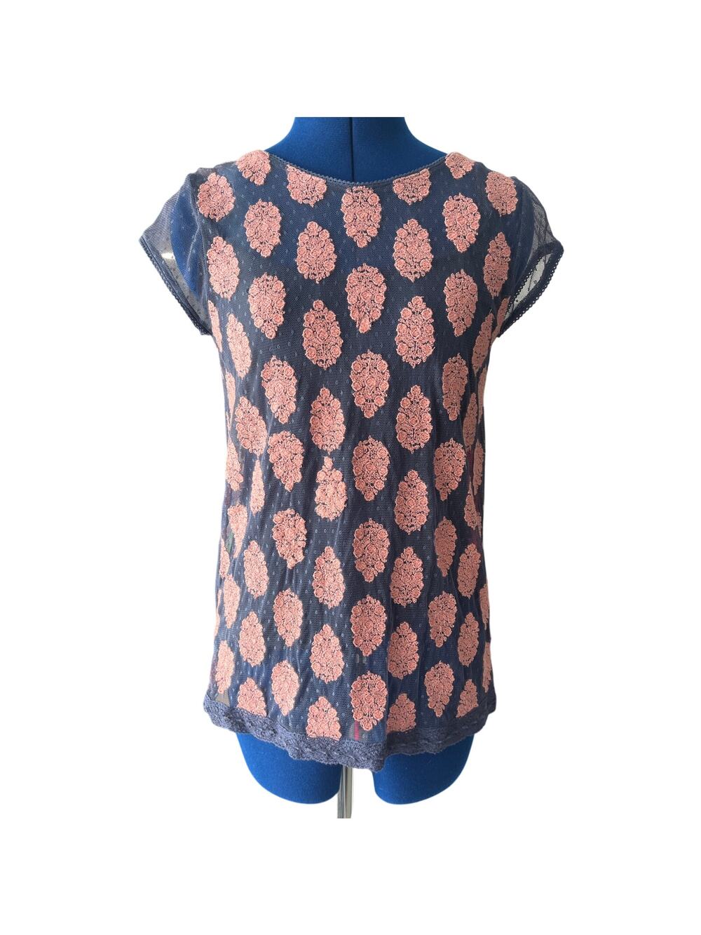 Sundance Sheer Lace Top over Camisole Size S Romantic Coquette Twee Feminine
